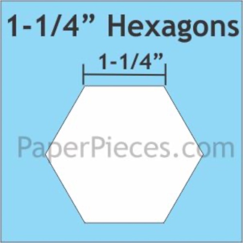 1-1/4'' Hexagon Paper Pieces - 75 pack